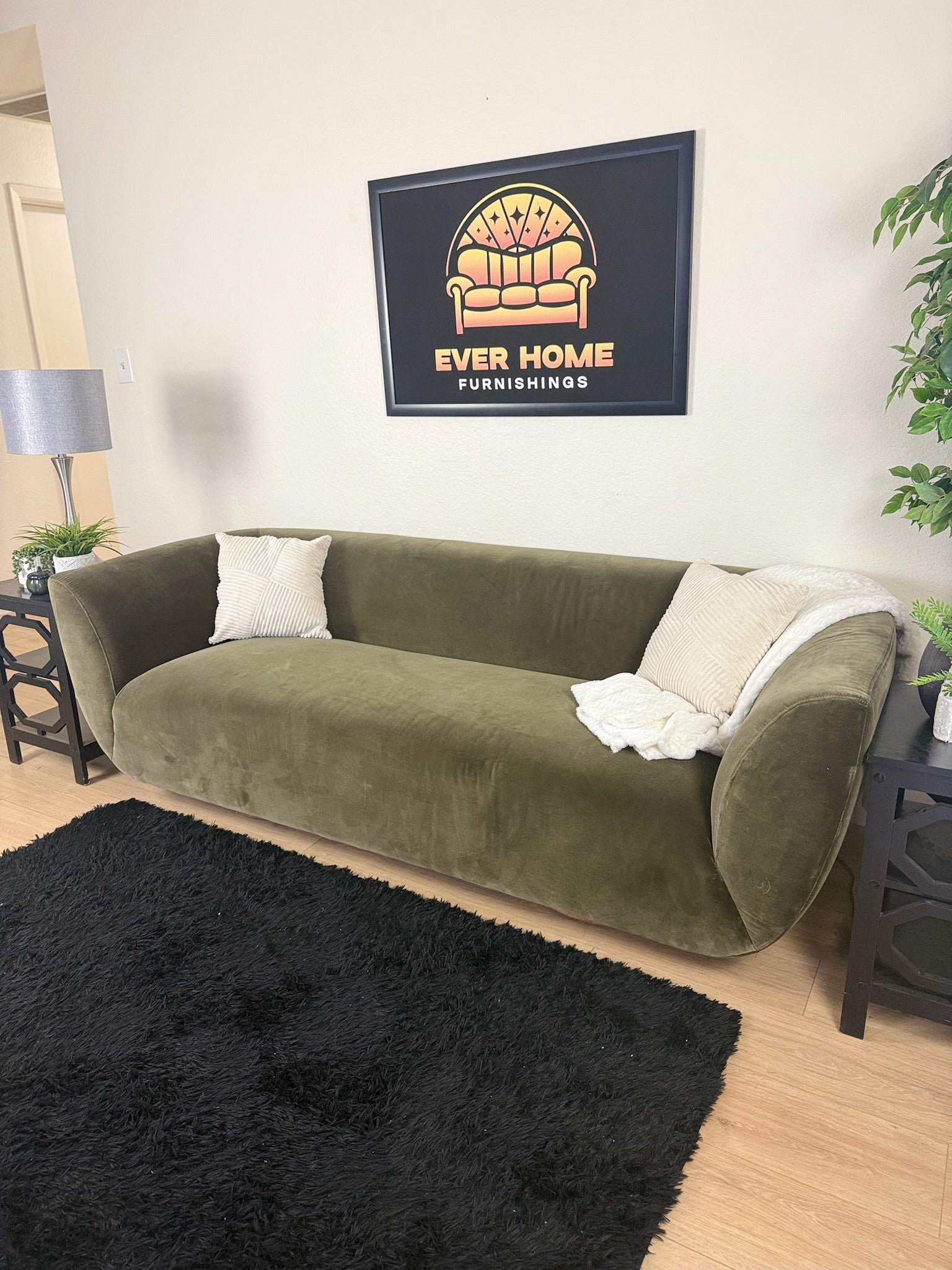 AllModern Holloman 87” Mid-Century Modern Upholstered Sofa | Ever Home Furnishings Phoenix