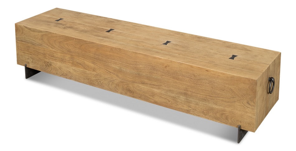 SARREID LTD - Stuben Bench - Coffee Table Right Side
