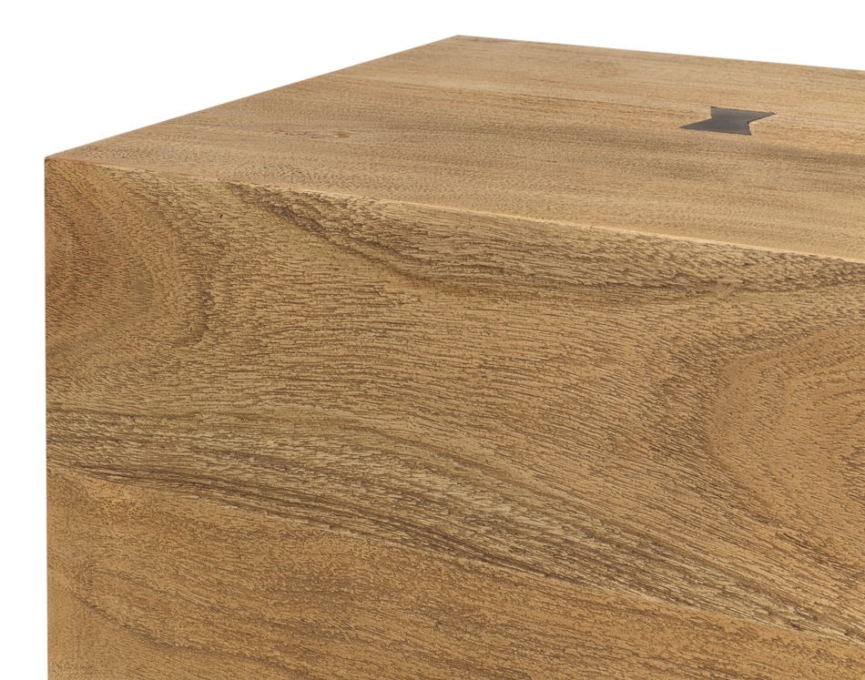 SARREID LTD - Stuben Bench - Coffee Table Left Corner