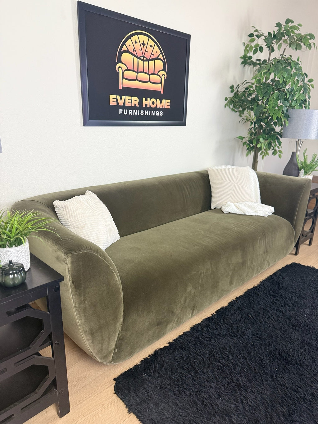 AllModern Holloman 87” Mid-Century Modern Upholstered Sofa | Ever Home Furnishings Phoenix