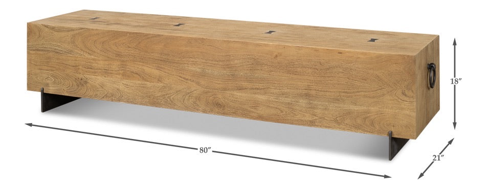 SARREID LTD - Stuben Bench - Coffee Table Dimensions