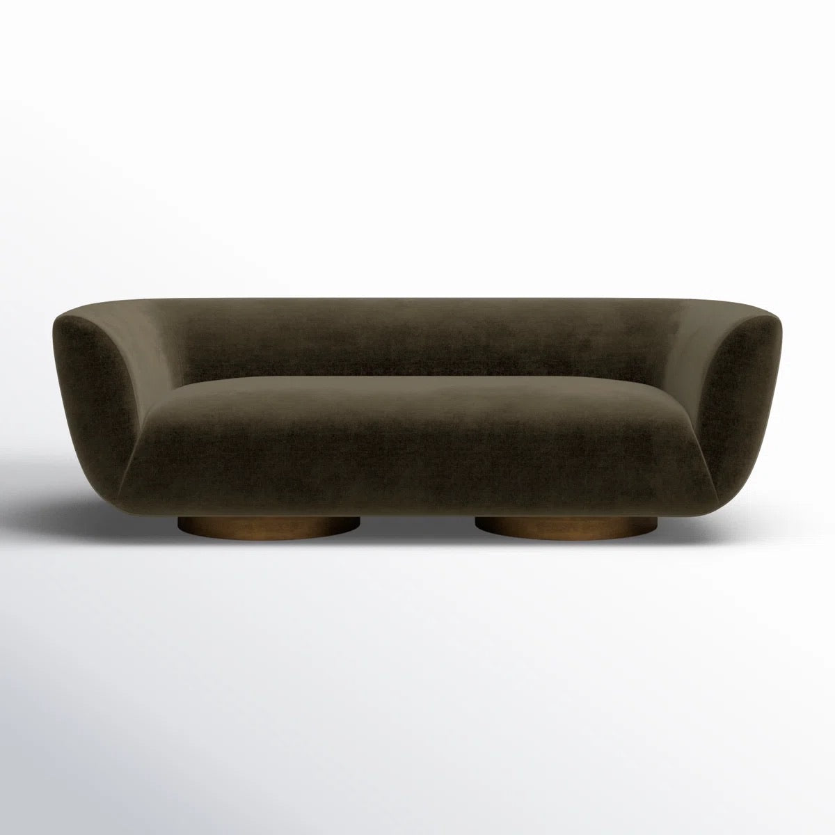 AllModern Holloman 87” Mid-Century Modern Upholstered Sofa Front Side