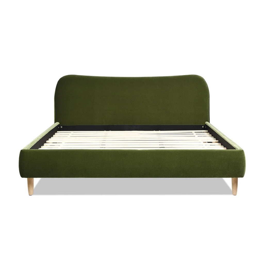 Latitude Run Derte Upholstered Sleigh Bed Front