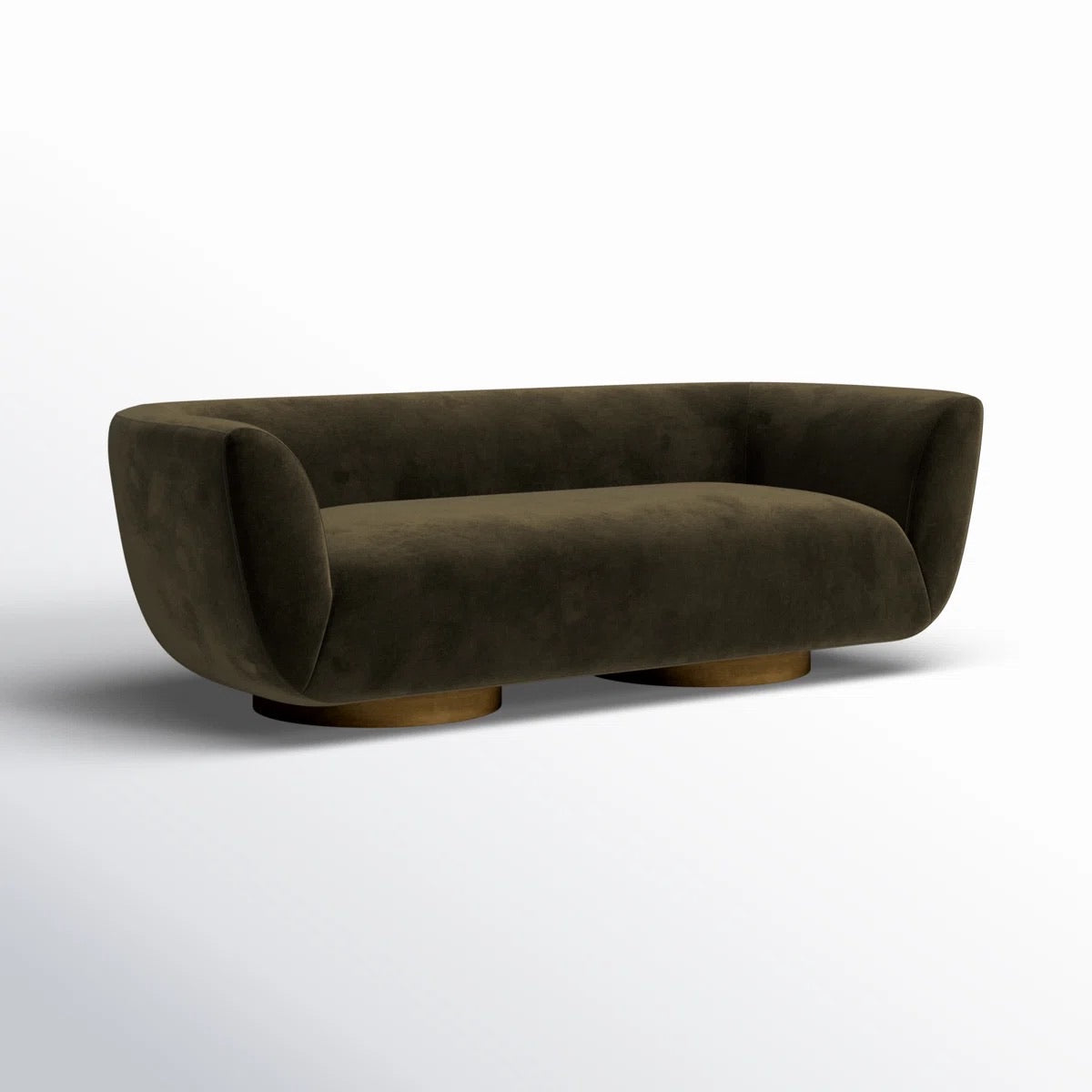 AllModern Holloman 87” Mid-Century Modern Upholstered Sofa Left Side