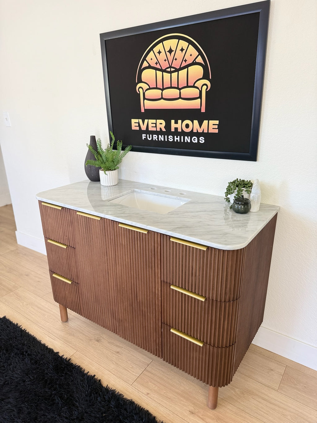 Nova 48 Marble Top Single Sink Vanity