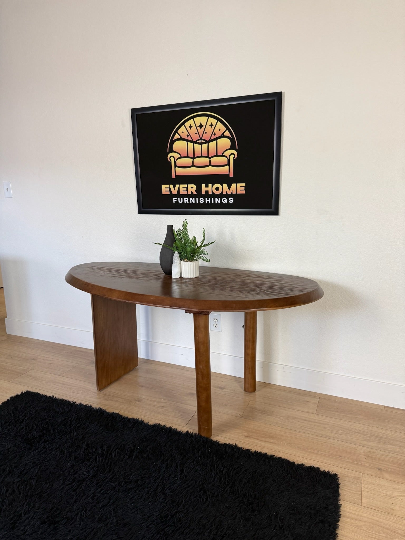 Brown Arc Solid wood Dining Table