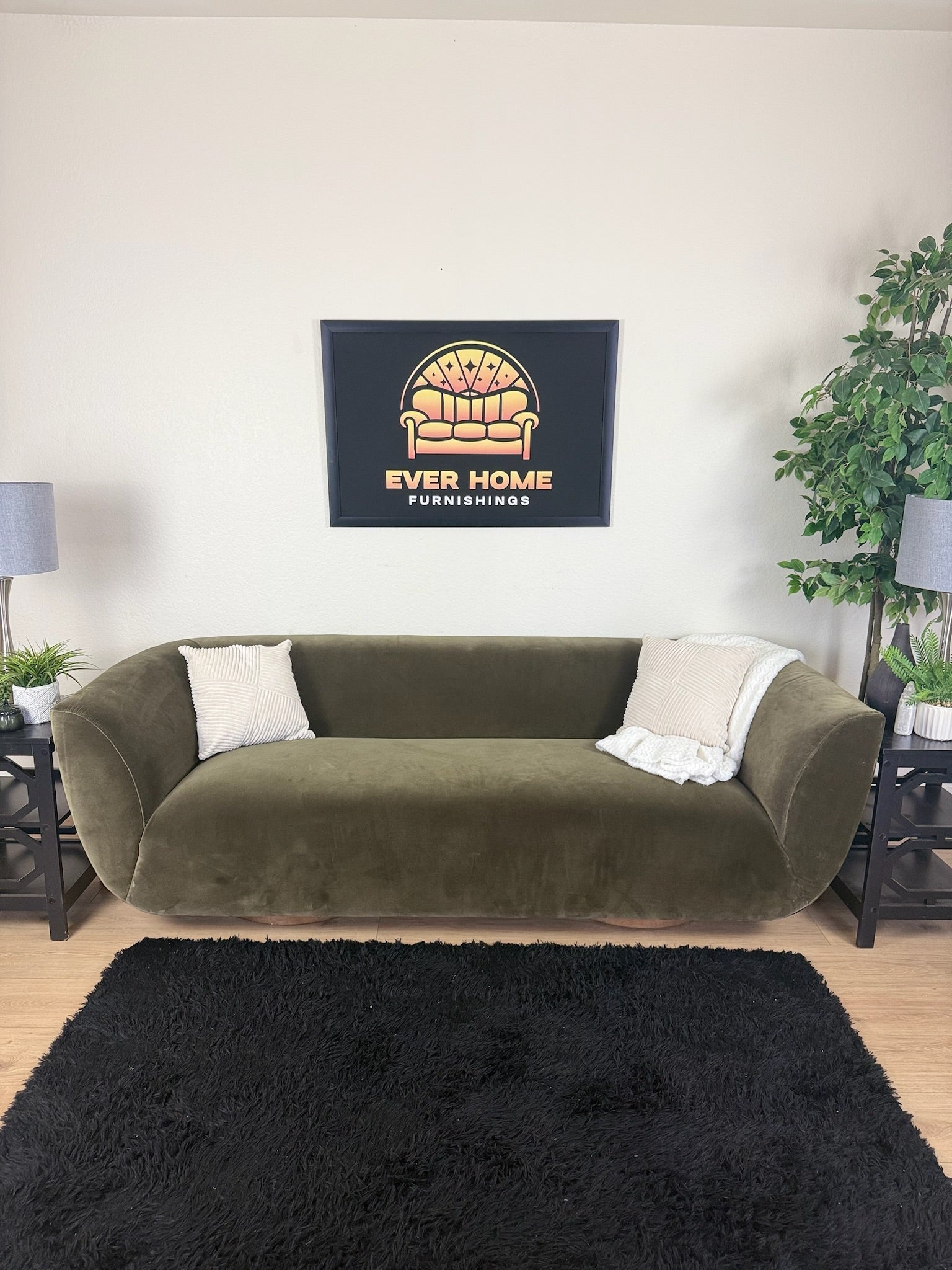 AllModern Holloman 87” Mid-Century Modern Upholstered Sofa | Ever Home Furnishings Phoenix