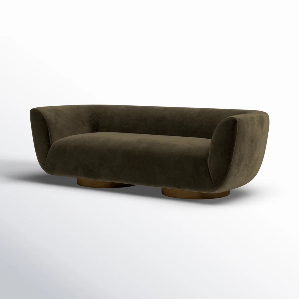 AllModern Holloman 87” Mid-Century Modern Upholstered Sofa Right Side