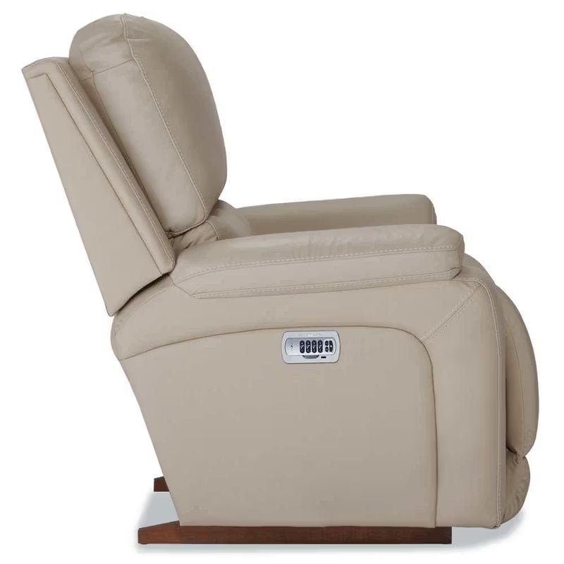 La-Z-Boy Greyson Leather Match Power Rocking Recliner with Power Headrest and Lumbar - Left Side