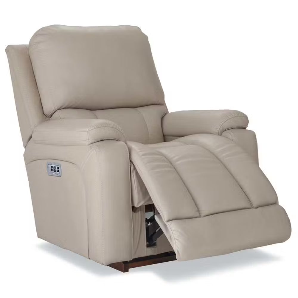 La-Z-Boy Greyson Leather Match Power Rocking Recliner with Power Headrest and Lumbar - Side